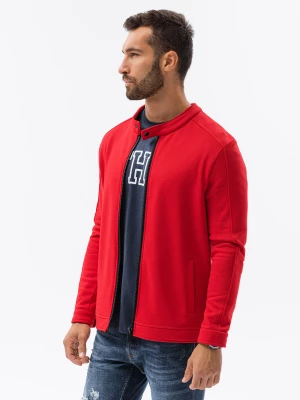 Bluza męska rozpinana ze stójką - czerwona V6 OM-SSZP-22FW-005
 -                                    XL