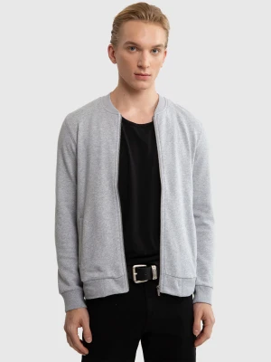 Bluza męska rozpinana ze stójką szara Raiden 901 BIG STAR