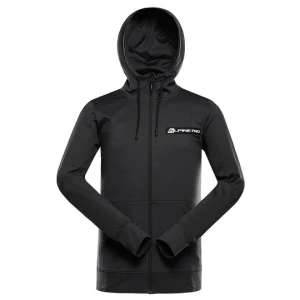 Bluza męska sportowa z kapturem Ores czarna Alpine Pro