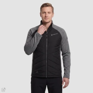 Bluza męska sportowa z wełną Jorw 2 czarna Alpine Pro