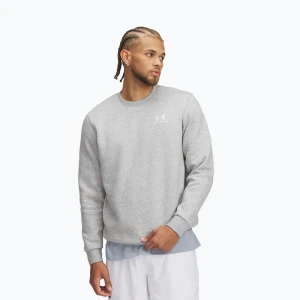Bluza męska Under Armour Essential Fleece Crew mod gray light heather / white Szary