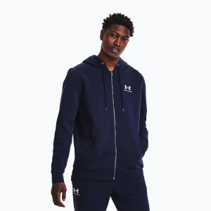 Bluza męska Under Armour Essential Fleece FZ Hood midnight navy/white