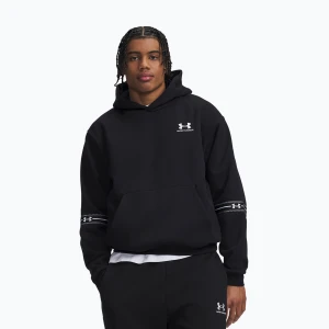 Bluza męska Under Armour Icon Fleece Taped Hoodie ultimate black / white