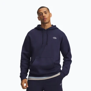 Bluza męska Under Armour Rival Fleece Hoodie midnight navy / white Granatowy