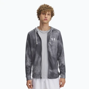 Bluza męska Under Armour Rival Terry Printed FZ castlerock/onyx white