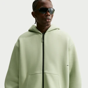 Bluza męska z dzianiny z kapturem i zamkiem na całej długości Nike Tech - Zieleń