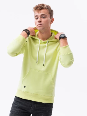 Bluza męska z kapturem BASIC - limonkowa V8 OM-SSBN-0120
 -                                    L Ombre