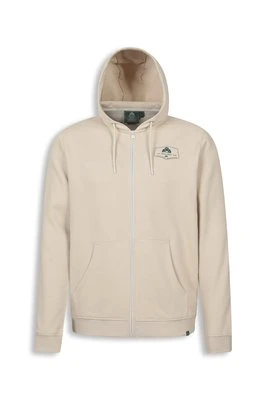 Bluza męska z kapturem i zamkiem na całej długości EMS Graphic - Beige