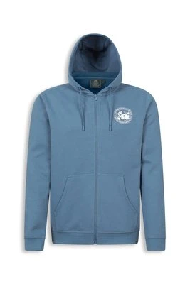 Bluza męska z kapturem i zamkiem na całej długości EMS Graphic - Blue