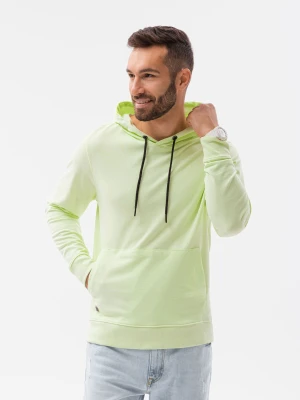 Bluza męska z kapturem - limonkowa V8 - Rozmiar: XXL Ombre Clothing limonkowy