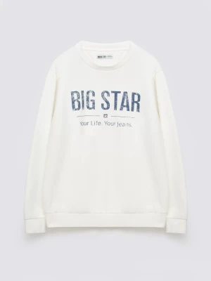 Bluza męska z logo BIG STAR biała Setor 100