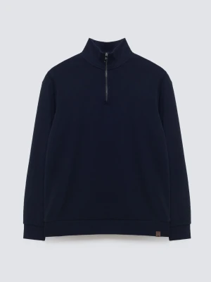 Bluza męska ze stójką granatowa Salih 403 BIG STAR