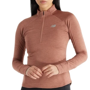 Bluza New Balance WT43200SWA - brązowa