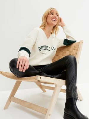 Zdjęcie produktu Bluza o fasonie oversize BonPrix beżowy