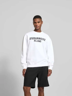 Bluza o kroju cool fit z czystej bawełny Dsquared2 Biały
