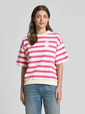 Bluza o kroju oversized fit z czystej bawełny organicznej model 'BAMIKAA' ARMEDANGELS Mocnoróżowy