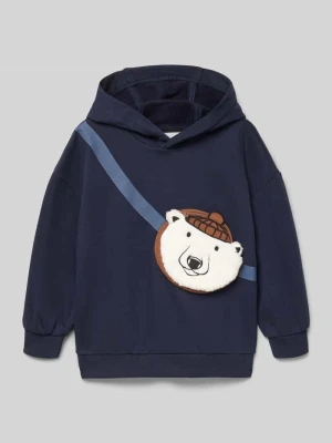 Bluza o kroju oversized fit z kapturem i kieszenią zapinaną na zamek błyskawiczny s.Oliver RED LABEL