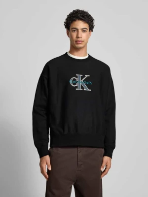 Bluza o kroju oversized fit z wyhaftowanym logo model ‘Premium’ Calvin Klein Jeans