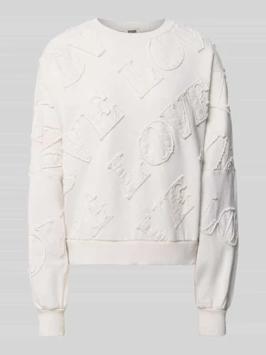 Bluza o kroju oversized z czystej bawełny model 'ASTERA' Drykorn Złamany biały