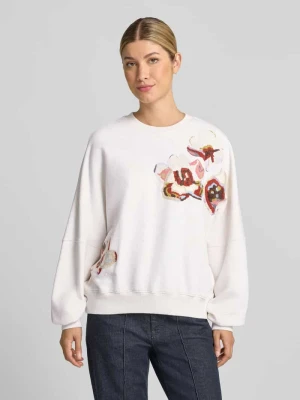 Bluza o kroju oversized z czystej bawełny model 'ASTERA' Drykorn Złamany biały