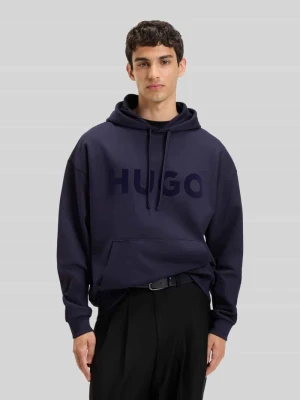 Bluza o kroju oversized z czystej bawełny z kapturem model ‘DITCHLE’ HUGO