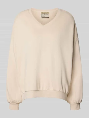 Bluza o kroju oversized z dekoltem w serek Smith & Soul Écru