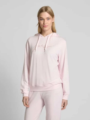 Bluza o kroju oversized z kapturem i tunelem model ‘LUCIA’ Guess