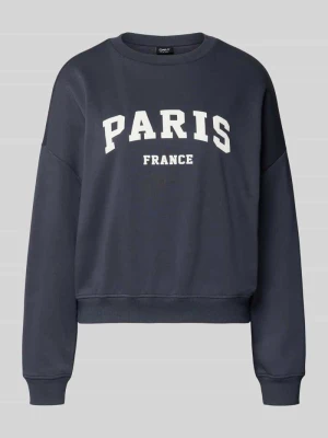 Bluza o kroju oversized z mieszanki bawełny model ‘SWEAT LIFE’ Only