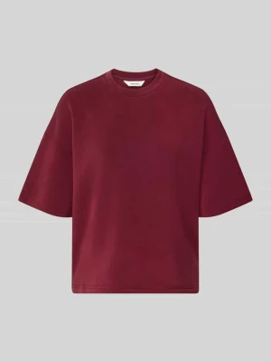 Bluza o kroju oversized z mieszanki modalu model 'TENNY' Selected Bordowy