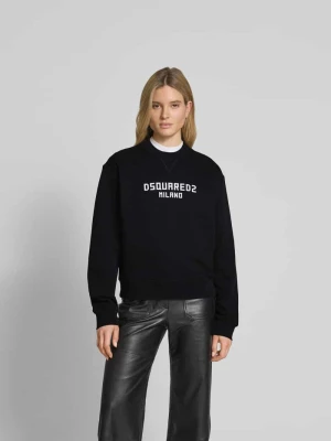 Bluza o kroju oversized z nadrukiem z logo Dsquared2 Czarny