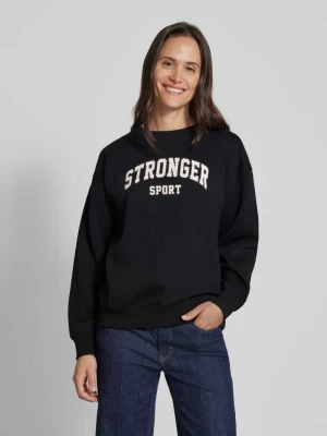 Bluza o kroju oversized z nadrukiem z logo Stronger