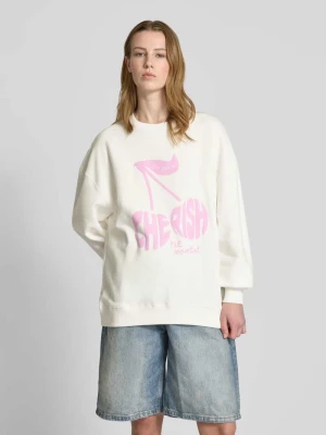 Bluza o kroju oversized z nadrukiem z motywem i napisem OH APRIL