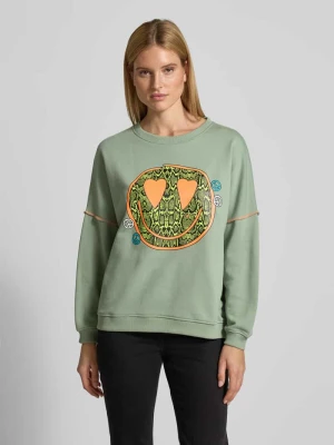 Oversized bluza z nadrukiem z motywem Model „Heartface” miss goodlife