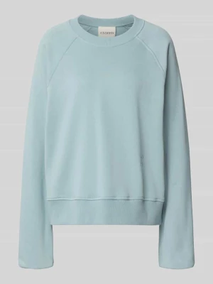 Bluza o kroju oversized z okrągłym dekoltem Closed Błękitny