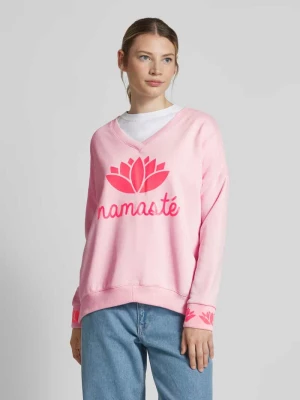 Bluza o kroju oversized z prążkowanymi wykończeniami model ‘Namaste’ miss goodlife