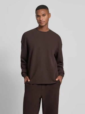 Bluza o kroju oversized z prążkowanymi wykończeniami model ‘TOFFY’ American vintage