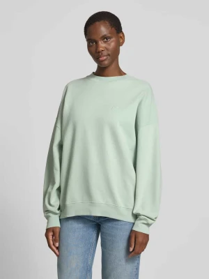 Bluza o kroju oversized z wyhaftowanym logo Anine Bing Zielony