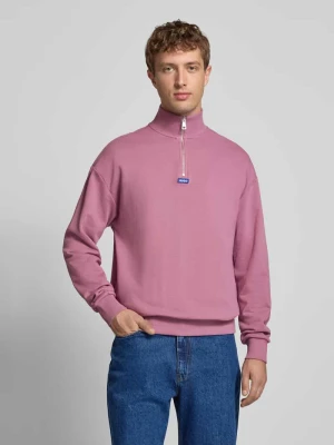 Bluza z kołnierzem o kroju regular fit z czystej bawełny model ‘NEELER’ Hugo Blue