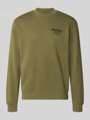 Bluza o kroju regular fit z czystej bawełny model 'Nespon' Hugo Oliwkowy