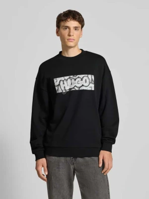 Bluza o kroju regular fit z czystej bawełny model ‘NEWIREX’ HUGO Blue
