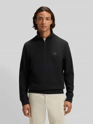Bluza o kroju regular fit z czystej bawełny model ‘ZETRUST’ Boss Czarny
