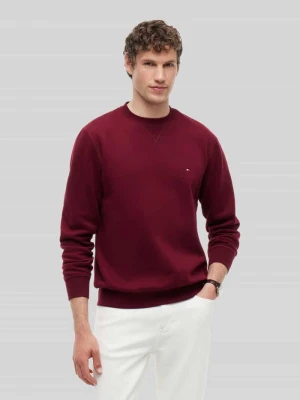 bluza o kroju regular fit z czystej bawełny z wyhaftowanym logo Tommy Hilfiger Bordowy