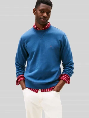 bluza o kroju regular fit z czystej bawełny z wyhaftowanym logo Tommy Hilfiger Petrol