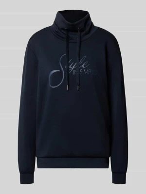 bluza o kroju regular fit z czystej mieszanki modalu model 'BANU' Soyaconcept Granatowy