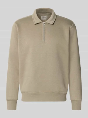 bluza o kroju regular fit z dodatkiem bawełny model 'Bradley' Jack&Jones Oliwkowy