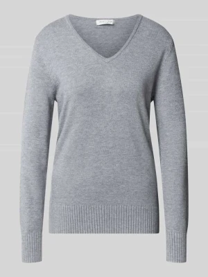bluza o kroju regular fit z dodatkiem wiskozy Christian Berg Srebrny melanż