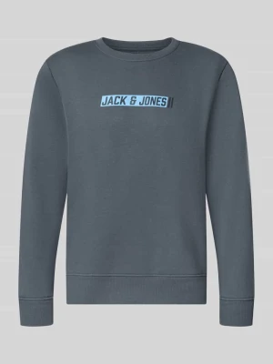 Bluza o kroju regular fit z domieszką bawełny model 'Munk' Jack&Jones Kamienny