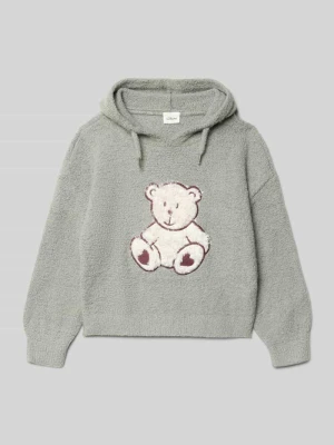 Bluza o kroju regular fit z kapturem i motywem misia s.Oliver RED LABEL