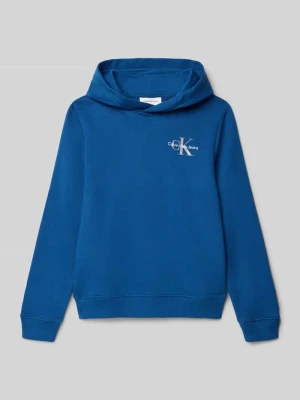 Bluza o kroju regular fit z kapturem i nadrukiem z logo model ‘Monogram’ Calvin Klein Jeans