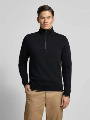 Bluza o kroju regular fit z kołnierzem i elastycznymi wykończeniami Christian Berg Men